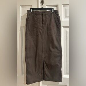 Utility Cargo Y2K-Style Patch Pocket Midi Skirt, Size 27/Medium, Madewell